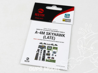 Red Fox Studio Tableaux de bord 3D avion RFQS-48167 A-4M Skyhawk (Late) Magic Factory 1/48