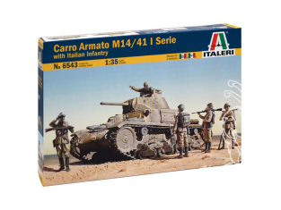 Italeri maquette militaire 6543 CARRO ARMATO M14/41 SÉRIE l avec INFANTERIE ITALIENNE 1/35