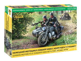 Zvezda maquette plastique 3717 Zündapp K800 Sidecar avec équipage 1/35