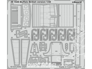 EDUARD photodecoupe avion 491545 Amélioration Buffalo version US Britannique 1/48