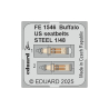 EDUARD photodecoupe avion FE1546 Harnais m&eacute;tal Buffalo version US Tamiya 1/48