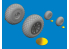 Eduard kit d'amelioration avion brassin 6481134 Roues Diamond tread P-40N Eduard 1/48