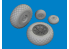 Eduard kit d'amelioration avion brassin 6481134 Roues Diamond tread P-40N Eduard 1/48