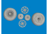 Eduard kit d'amelioration avion brassin 6481134 Roues Diamond tread P-40N Eduard 1/48