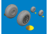 Eduard kit d'amelioration avion brassin 6481135 Roues Cross tread P-40N Eduard 1/48