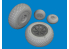 Eduard kit d'amelioration avion brassin 6481135 Roues Cross tread P-40N Eduard 1/48