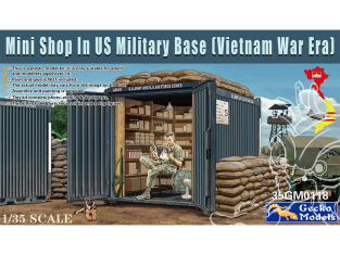 Gecko Models maquettes militaire 35GM0118 Mini-boutique dans une base militaire américaine époque de la guerre du Vietnam 1/35