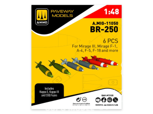 Ammo Mig Paveway Models A.MIG-11050 BR-250 x6 1/48