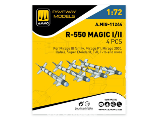 Ammo Mig Paveway Models A.MIG-11244 R-550 MAGIC I/II x4 1/72