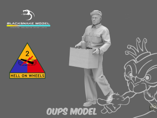 Blacksnake Model figurine CREW-043 Tankiste USA WWII 4 1/35