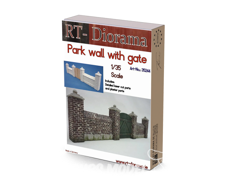 RT-Diorama 35244 Mur de parc avec portail 1/35