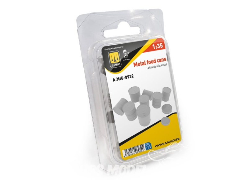 Ammo Mig accessoire 3D 8932 Boites de conserve type métal 1/35