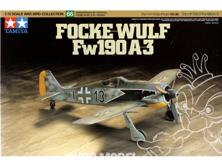 tamiya maquette avion 60766 FOCKE-WULF FW190 A-3 1/72