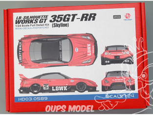 Hobby Design transkit voiture HD03-0589 LB-Silouhette Works GT Nissan Skyline 35GT-RR Edition Limitée 1/24