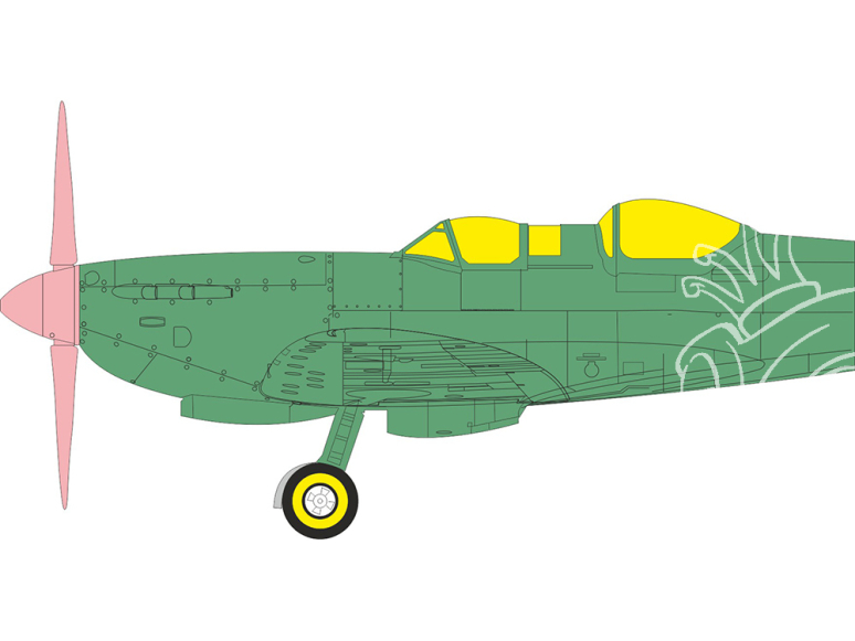 Eduard Express Mask EX1139 Spitfire Tr.9 Airfix 1/48