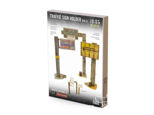 RT-Diorama 35583 Support de panneau de signalisation n° 2 (panneaux non inclus) 1/35