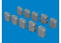 EDUARD kit d'amélioration Brassin Print 635040 Jerry cans Allemands WWII 1/35