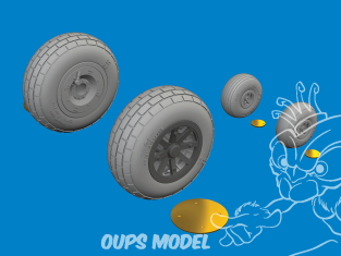 Eduard kit d'amelioration avion brassin 6481136 Roues Block tread P-40N Eduard 1/48