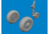 Eduard kit d'amelioration avion brassin 6481117 Roues Fiseler Fi-156C Tamiya 1/48