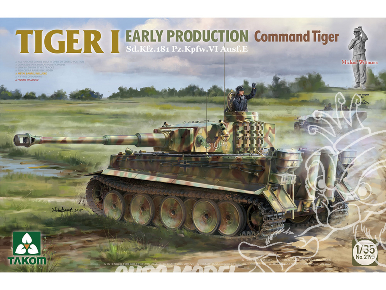 Takom maquette militaire 2195 Tigre I Early command Tiger Sd.Kfz.267/268 1/35