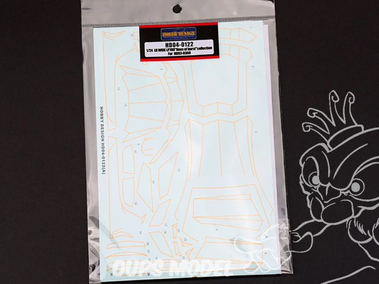 HOBBY DESIGN Decal 04-0122 Décalques LB largeLP700 lignes d’éclatement pour HD03-0360 1/24