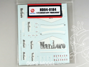 Hobby Design accessoire moto HD04-0184 Décalcomanies Ducati GP4 Marlboro 1/12