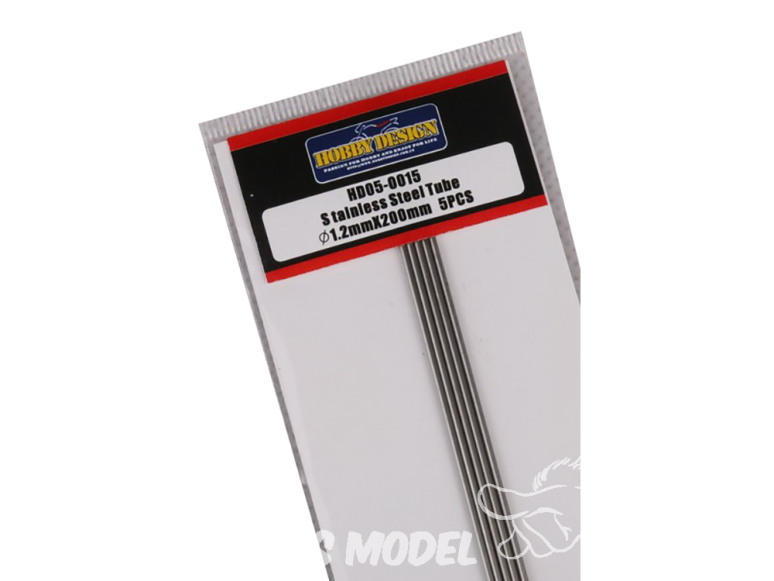 HOBBY DESIGN 05-0015 Tube inox 1,2mm x 200mm x5