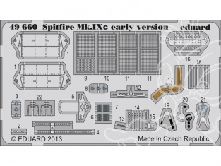 EDUARD photodecoupe avion 49660 Spitfire Mk.IXc Early version 1/48