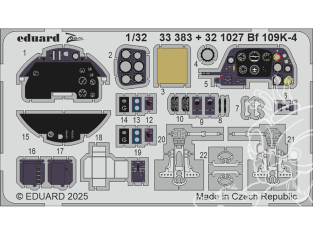 Eduard photodécoupe avion 321027 Amélioration Messerschmitt Bf 109K-4 Kotare 1/32