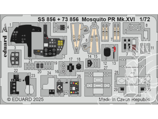 Eduard photodecoupe avion 73856 Amélioration Mosquito PR Mk.XVI Special Hobby 1/72