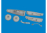 Eduard kit d'amelioration avion brassin Print 6481143 Compartiment de roue de queue P-40N Eduard 1/48