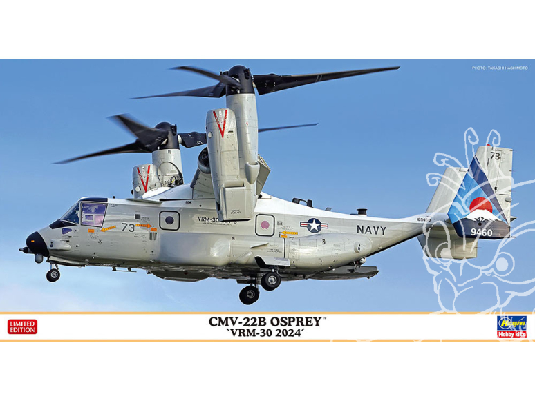 Hasegawa maquette avion 02492 CMV-22B Osprey 30e Escadron de soutien multimissions de la flotte&nbsp;2024&nbsp;1/72