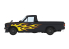 Hasegawa maquette voiture 20751 Nissan Sunny Truck (GB122) «&nbsp;Fire Pattern&nbsp;» avec becquet 1/24