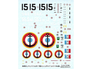 Decalques Berna decals BD144-05 Avro Lancaster aux couleurs Française 1/144