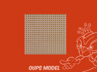 PLASTRUCT 91540 FEUILLE À MOTIFS CARRÉS 1,3x300x175mm 2piéces moulé beige clair