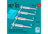 ResKit kit RS48-0550 Missiles Matra MICA-EM 4 pièces imprimés en 3D 1/48