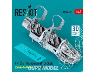ResKit avion RSU48-0399 Cockpit du F-105G «&nbsp;Thunderchief&nbsp;»&nbsp;: édition détaillée pour kit HobbyBoss imprimé en 3D 1/48