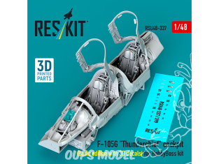 ResKit avion RSU48-0337 Cockpit du F-105G «&nbsp;Thunderchief&nbsp;»&nbsp;: Basic édition pour kit HobbyBoss imprimé en 3D 1/48