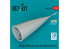 ResKit avion RSU48-0288 Cône de nez du Mirage 2000C pour kit Kinetic/Italeri imprimé en 3D 1/48