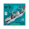 ResKit avion RSU48-0375 Cockpit Mirage 2000N &eacute;dition de base avec d&eacute;calcomanies 3D pour kit Kinetic imprim&eacute; en 3D 1/48