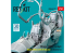 ResKit avion RSU48-0376 Cockpit Mirage 2000D édition de base avec décalcomanies 3D pour kit Kinetic imprimé en 3D 1/48