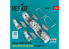 ResKit avion RSU48-0376 Cockpit Mirage 2000D édition de base avec décalcomanies 3D pour kit Kinetic imprimé en 3D 1/48