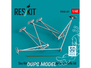 ResKit avion RSU48-0481 Systèmes de retenue de pliage de lame Sea King pour kit Airfix imprimés en 3D 1/48