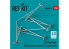 ResKit Helicoptére RSU48-0482 Systèmes de retenue de pliage de lame Sea King pour kit Hasegawa imprimés en 3D 1/48