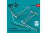 ResKit Helicoptére RSU48-0482 Systèmes de retenue de pliage de lame Sea King pour kit Hasegawa imprimés en 3D 1/48