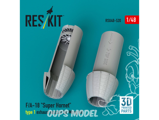 ResKit kit RS48-0520 Missiles Skyflash RB71/Av.71, 4 pièces, imprimés en 3D 1/48