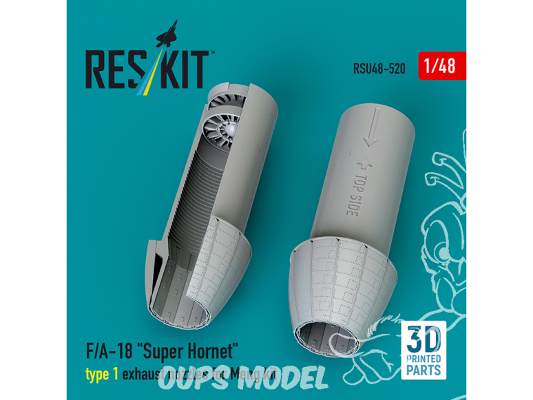 ResKit kit RS48-0520 Missiles Skyflash RB71/Av.71, 4 pièces, imprimés en 3D 1/48