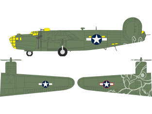 Eduard Express Mask CX701 B-24D Insigne national Airfix 1/72