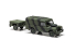 Airfix maquette militaire A02324 Land Rover LWB toit rigide et remorque 1/76