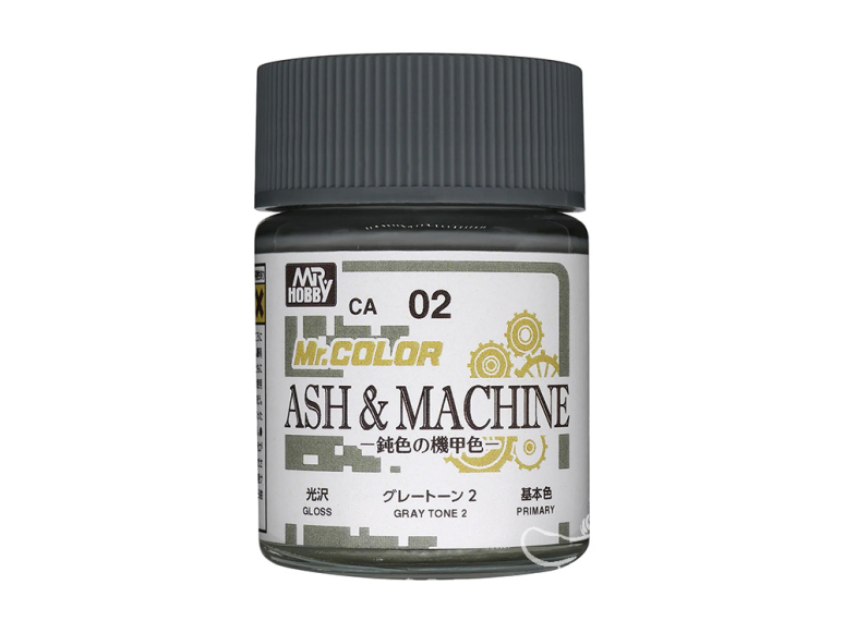 peinture maquette Mr Hobby CA02 Ash & Machine Grey Tone 2 Brillant